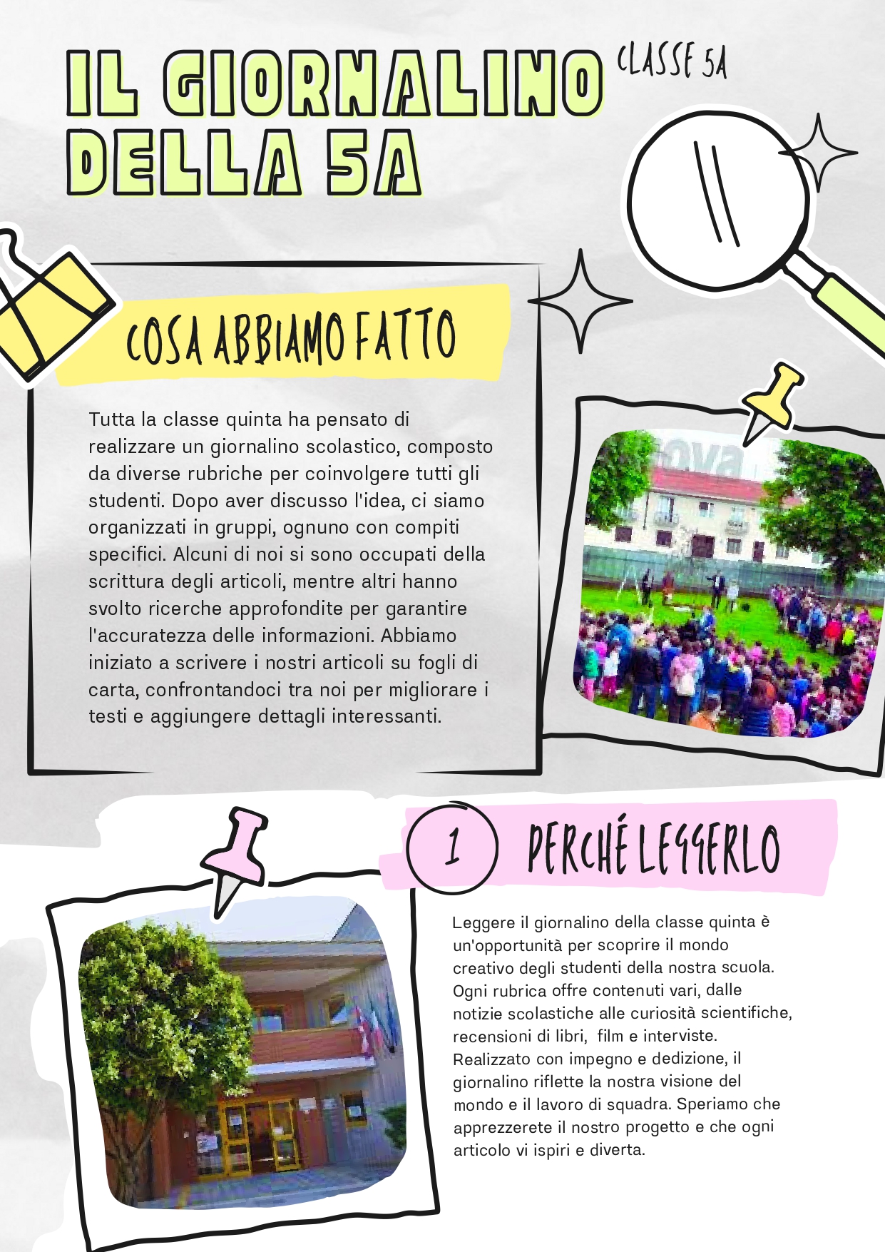 Il giornalino della 5A - copertina