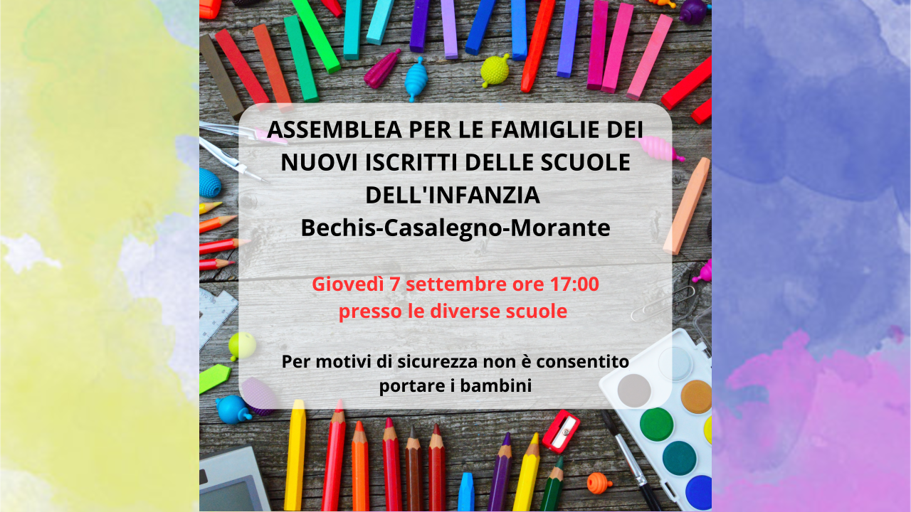 Assemblea nuovi iscritti infanzia 2023/24