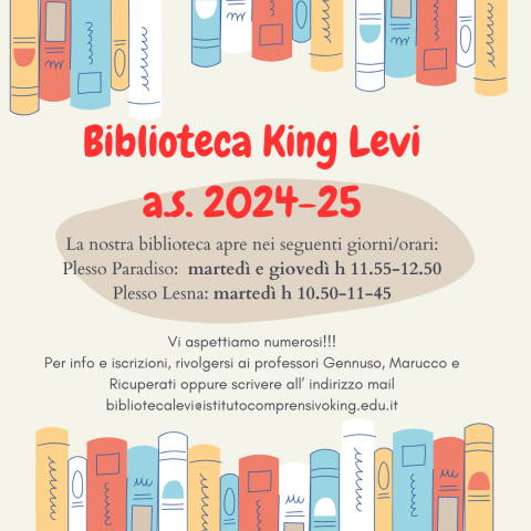 Volantino biblioteca scuola secondaria 24_25